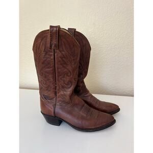 Dan Post Cowboy Boots Brown Leather Western Pointed Toe Men’s 9D Rodeo Ranch